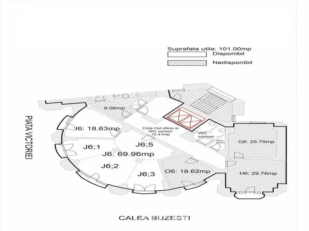 Inchirieri birouri in Piata Victoriei 101mp si 123mp