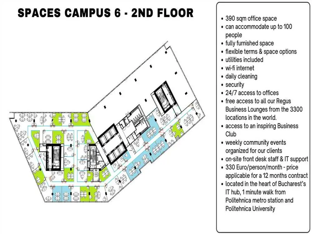 Inchiriere spatiu de birou mobiliat in Campus 6