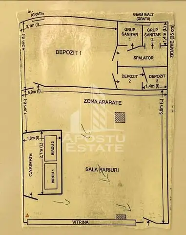 Spatiu comercial 55 mp Balcescu