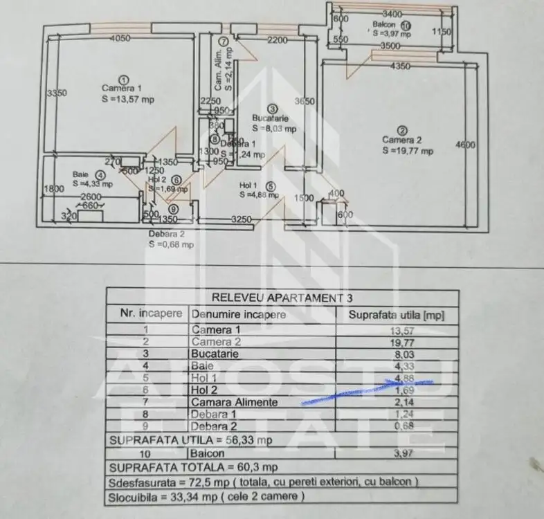 Apartament decomandat cu 2 camere, zona Bucovina