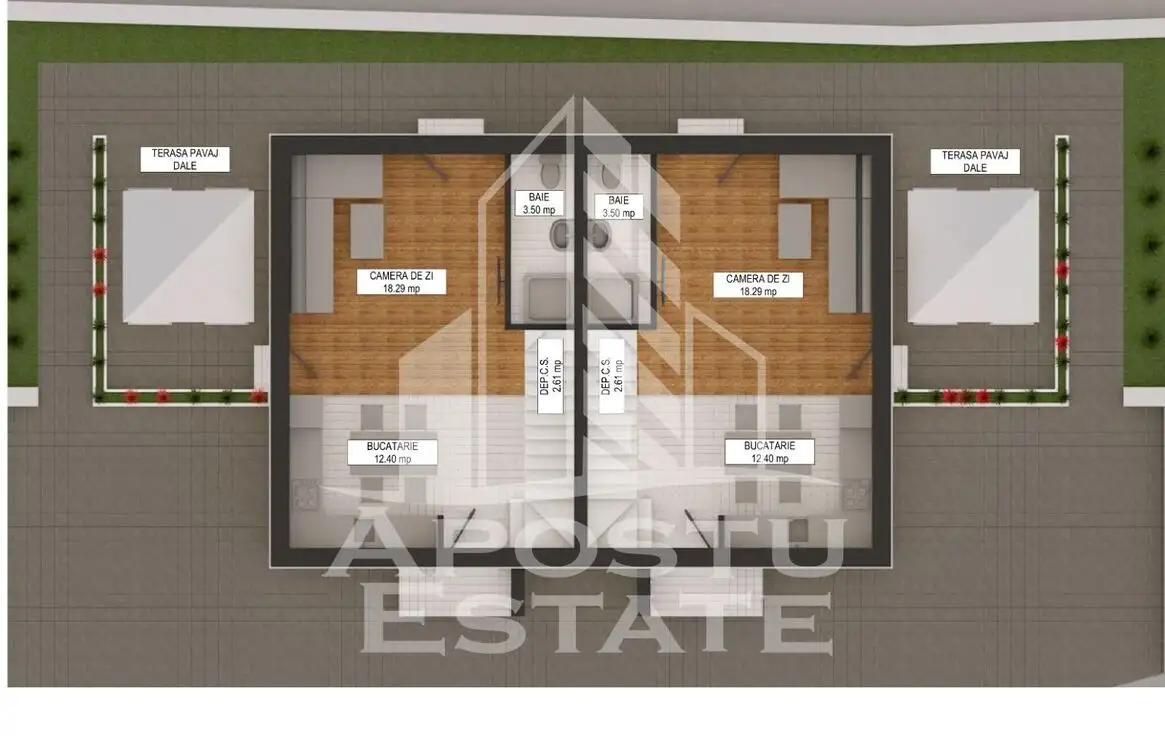 Duplex în Giarmata Mare,la doar 2 km de autostrada și centura 