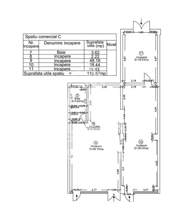 Spatiu Comercial, 110mp, Zona UMT