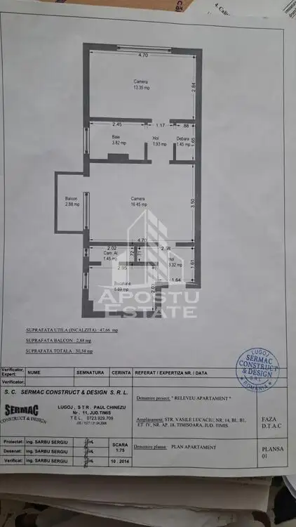 Apartament 2 camere, zona Tipografilor