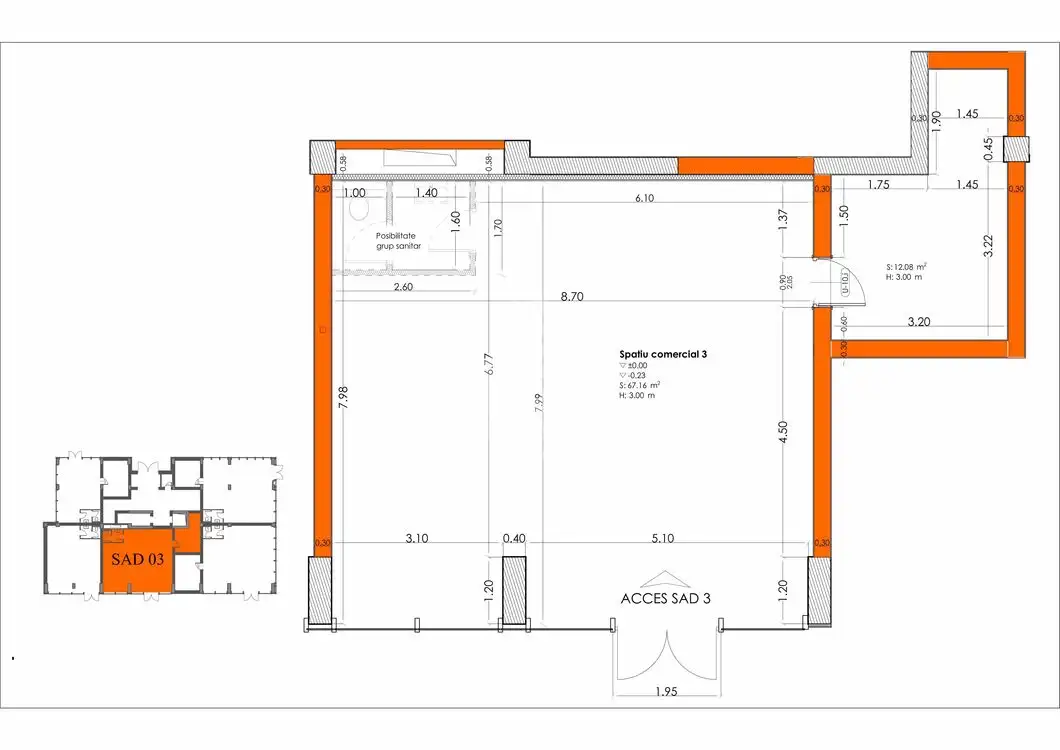 Spatiu comercial 79 mp, zona Lipovei