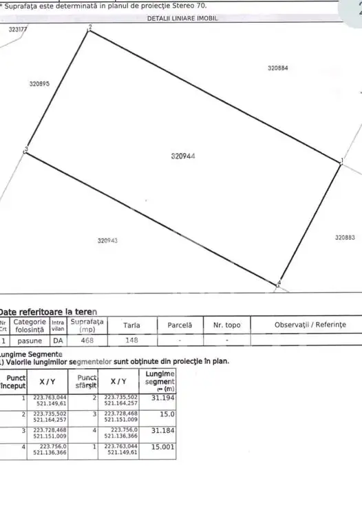 Teren intravilan 468 mp,Padurea Vladimirescu