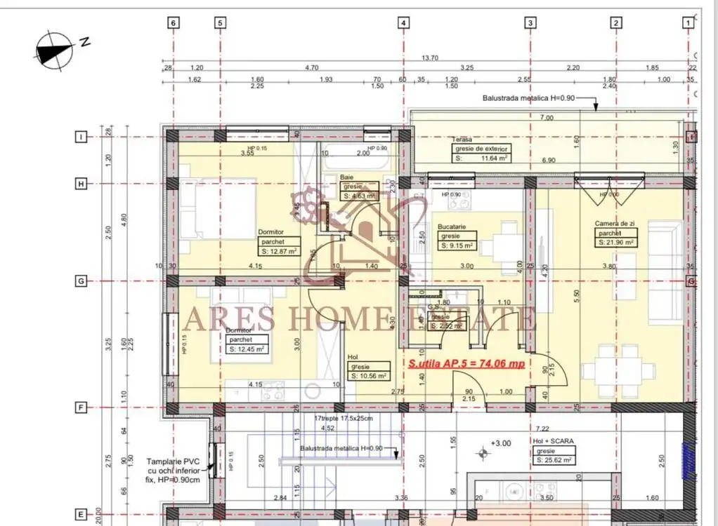 Apartament modern cu 3 camere la etajul 1 în Giroc - 125,800 €