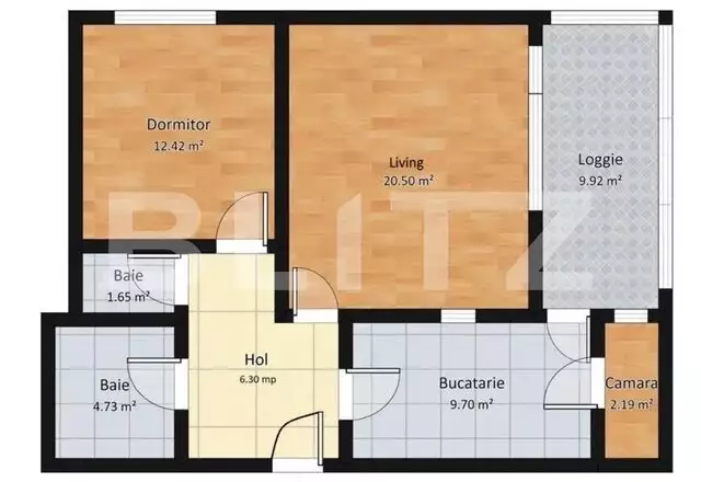 Apartament 2 camere, decomandat, 54mp, zona Strand