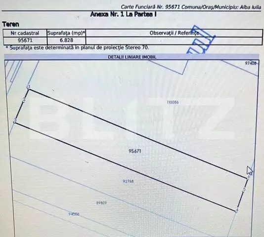 Teren intravilan, 6828 mp, Centura Alba Iulia