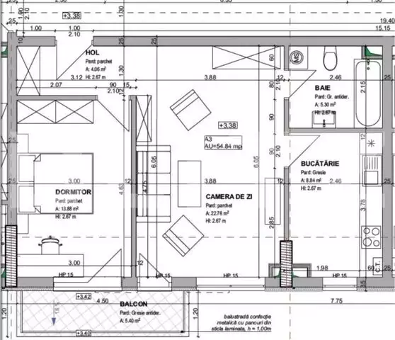 Raritate la superpret Apartament de 2 camere, 55mp, garaj, zona Semicentrala