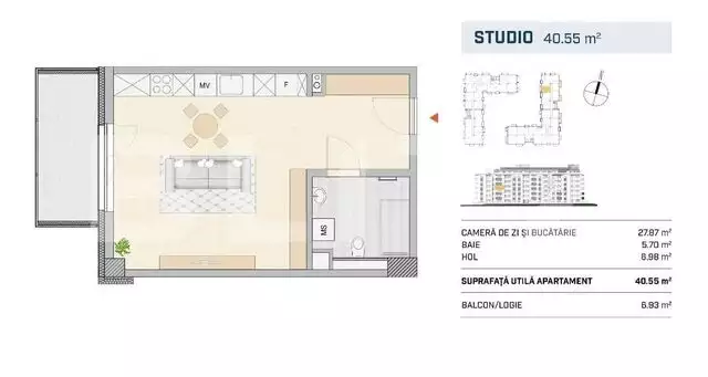 Apartament spatios cu o camera, orientare vestica!! Zona SEMICENTRALA!!