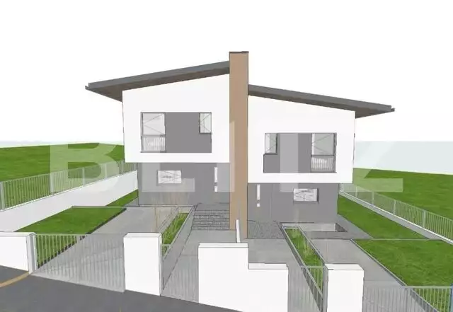 Teren cu proiect autorizat pentru o casa cuplata, 550mp, zona Tauti