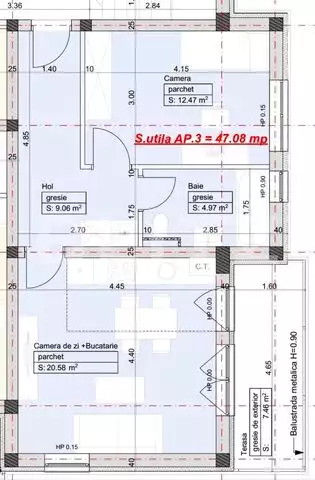 Apartament cu 2 camere, 47mp, zona Giroc