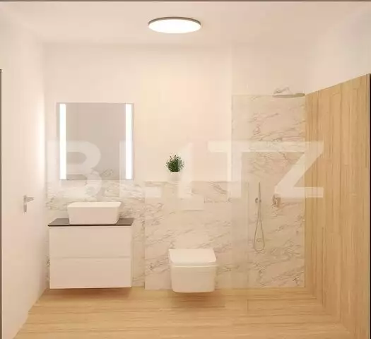 Apartament 3 camere, 61mp, bloc nou