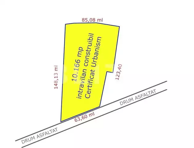 Teren intravilan construibil 10.166 mp Pădureni