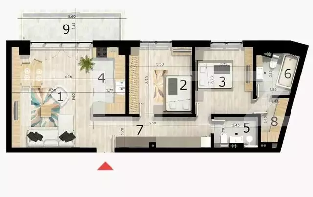 Apartament 3 camere, 80 mp, balcon, cartier Craiovei