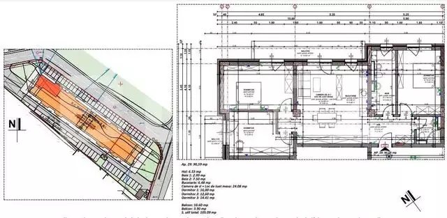 Proiect nou! Apartament 4 camere, 90 mp, 2 bai, 2 balcoane, Beta Residence