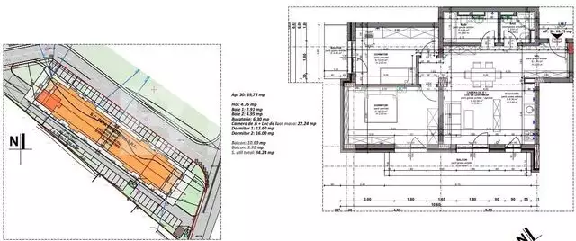 Proiect nou! Apartament 3 camere, 70 mp, 2 bai, 2 balcoane, Beta Residence