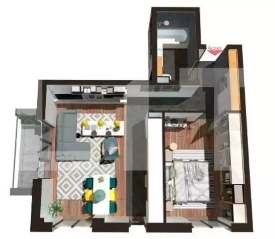 Apartament 2 camere, 55 mp, balcon, Finisat, etaj intermediar, zona exclusivista Floresti