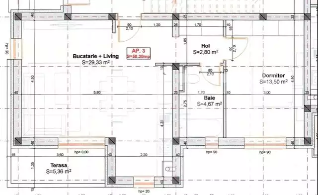 Apartament 2 camere, 50 mp, semidecomandat, zona Lidl Giroc