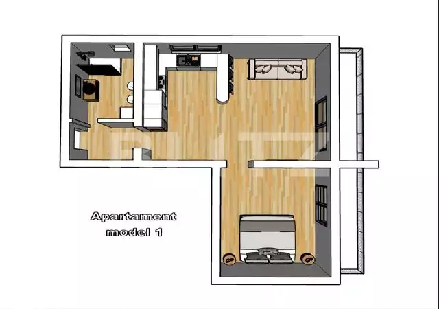 Apartament cu 2 camere de 69 mp utili - Zona de Centura 