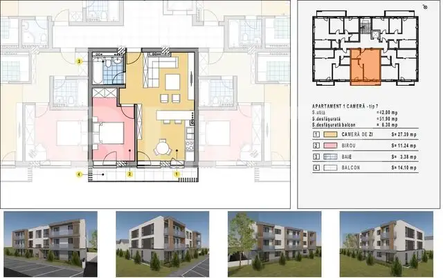 Apartament de 2 camere bloc nou zona Premium 