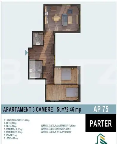 Apartament de 3 camere, bloc nou, Calea Moldovei! 