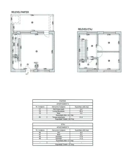 Apartament 3 camere, 80 mp, terasa 21 mp, 2 locuri parcare, Dumbravita