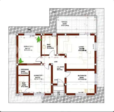 Casa Individuala Jucu, 80mp utili, 900 mp teren, beci, terasa, semifinisata