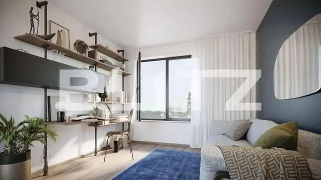 Apartement cu o camera, orientare vestica, terasa generoasa, zona SEMICENTRALA