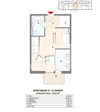 Apartament 2 camere imobil nou, finisat, 39 mp, Zona Zorilor 