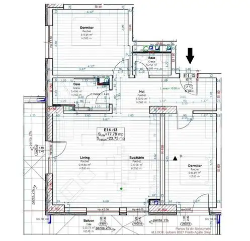 Apartament 3 camere, 80mp, parcare subterana, Semicentral