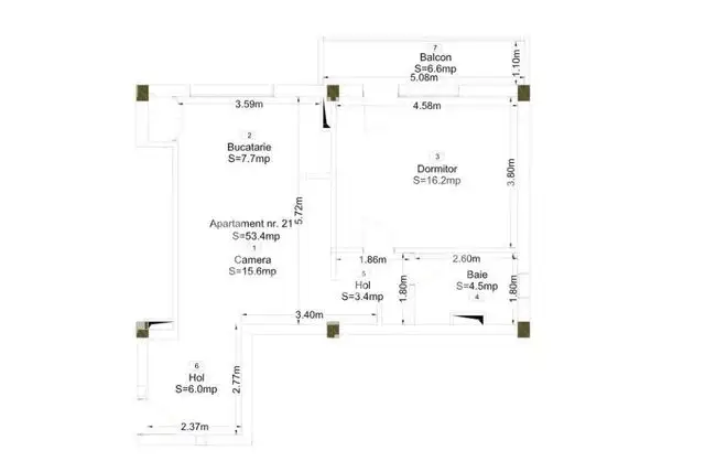 0% Comision Apartament de 2 dormitoare, semifinisat, cartier Oncea