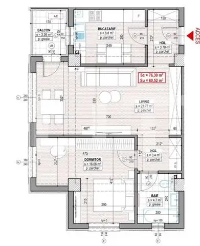 Apartament 2 sau 3 camere, bloc nou, 60 mp, Traian Vuia