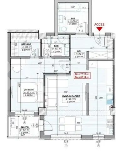 Apartament 2 sau 3 camere, bloc nou, 62 mp, Traian Vuia