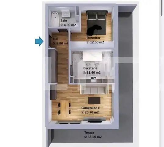 Apartament de 2 camere cu terasa,  Decomandat, langa Vivo, Premium!