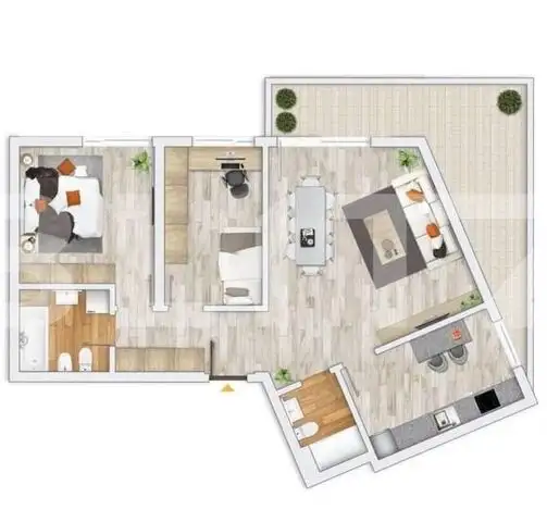 Apartament 3 camere 90mp zona Prima Onestilor