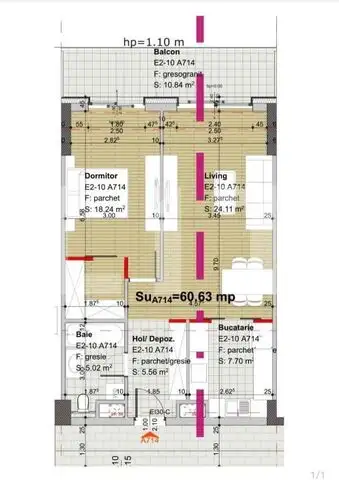 Apartament 2 camere, 60 mp, in cel mai exclusivist bloc din Cluj,Abatorului