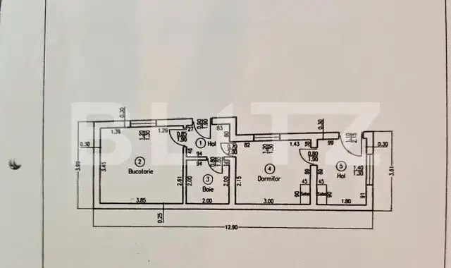 Casa renovabila cu 2 camere,36mp, in Centrul Vechi