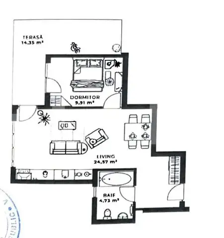 Apartament 2 Camere Soporulului | Terasa 14 mp | Garaj inclus in pret 