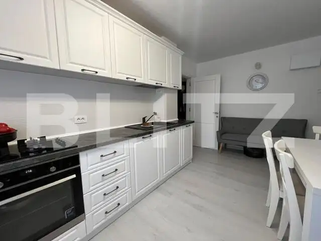 Apartament cu 2 camere, 55 mp, mobilat modern, cu centrală termică, zona Brazdă