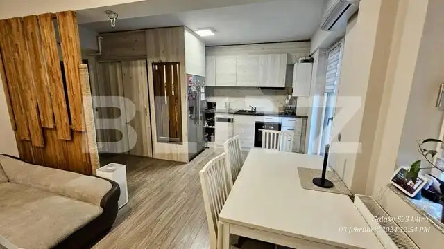 Apartament de 3 camere, 58 mp, bloc nou, terasa 54 mp, zona Borhanciului