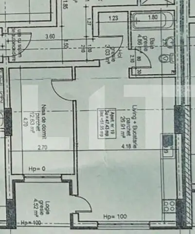 Apartament 2 camere, etaj intermediar, orientare Estica, zona Vivo 