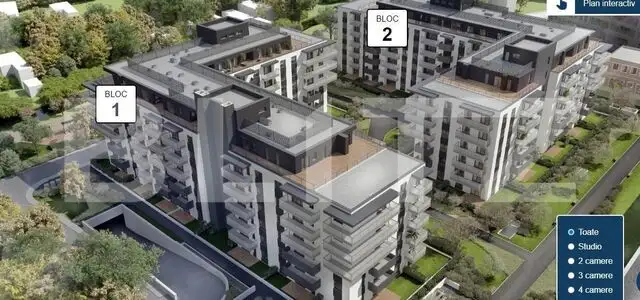 Apartament luminos, orientare estica, finisat lux, zona semicentrala