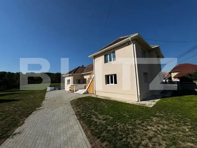 Casa cu 5 camere, 187 mp utili și sp. comercial 24mp, teren 4079mp, zona Teius