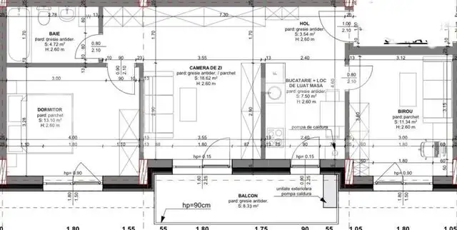 Apartament de vanzare, 3 camere, 58,82 mp, comision 0, Beta Residence