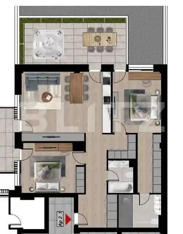 Apartament deosebit, 152,21 mp, bloc nou – Etajul 2, Zona Dacia