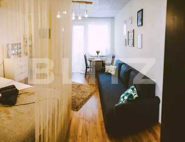 Apartament cu 1 camera, mobilat modern, cheltuieli incluse, 28 mp, zona strazii Bucegi
