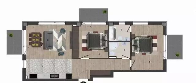 Apartament 3 camere, 73.14 mp, 3 balcoane, semifinisat, cartierul Europa!