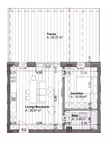 Apartament in imobil nou cu CF, 3 camere, gradina de 136 mp, zona Mega Image - Eremia Grigorescu