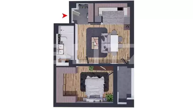 COLUMNA RESIDENCE Apartament 2 camere , 56.96 mp, finisaje de LUX, parcare, intermediar, zona VIVO